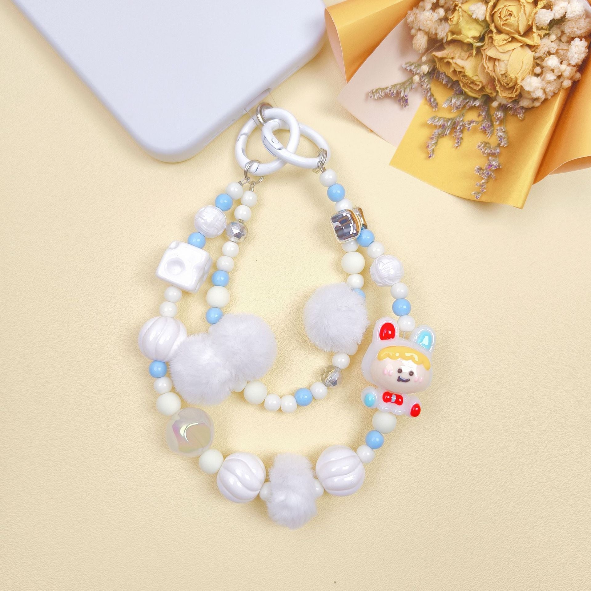 Wholesale Color Block Hand-painted Beaded Keychain  ACCVIP