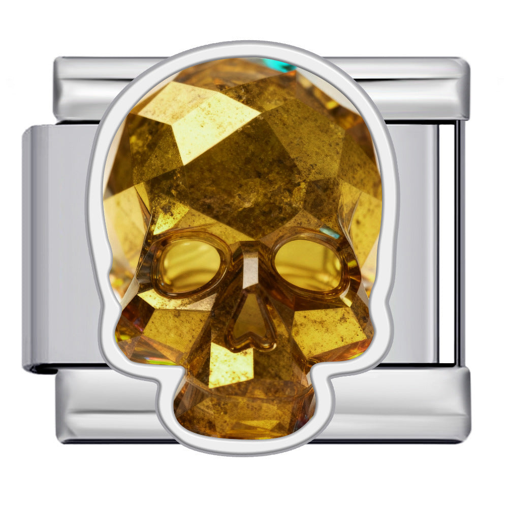 Wholesale 9mm Italian Charm Starter Bracelets DIY square Single Section Creative Stainless Steel Composable Bracelet