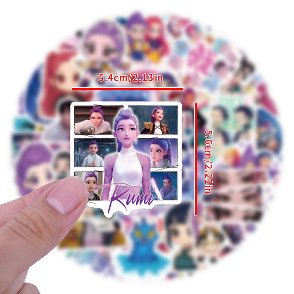 Wholesale 55pcs KPOP stickers DIY waterproof graffiti computer stickers