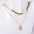 Wholesale Titanium steel 18K gold plated  double-layer December flower necklace