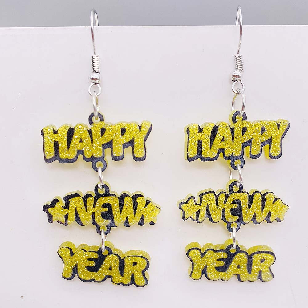 Wholesale New Year Acrylic Earrings ACC-ES-ChenY070