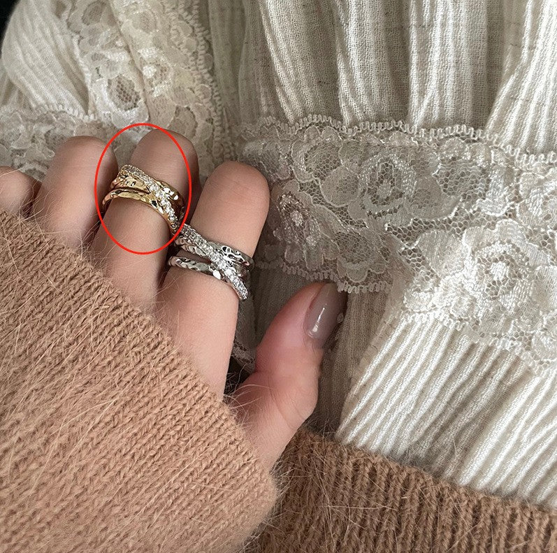 Wholesale  Three-Circle Wrapped Zircon Ring