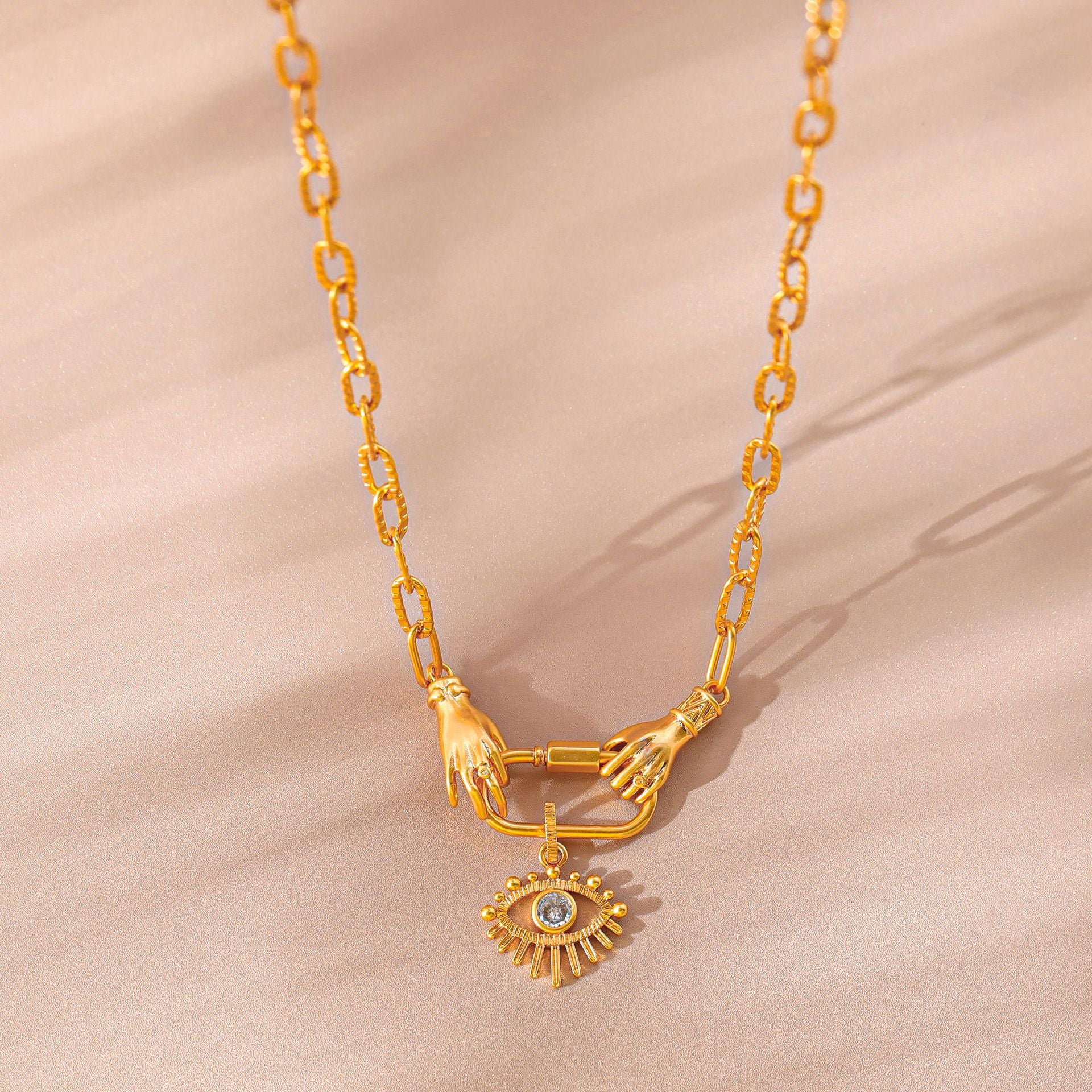 Wholesale Devil's Eye Zircon Necklace  Light Luxury  Clavicle Chain