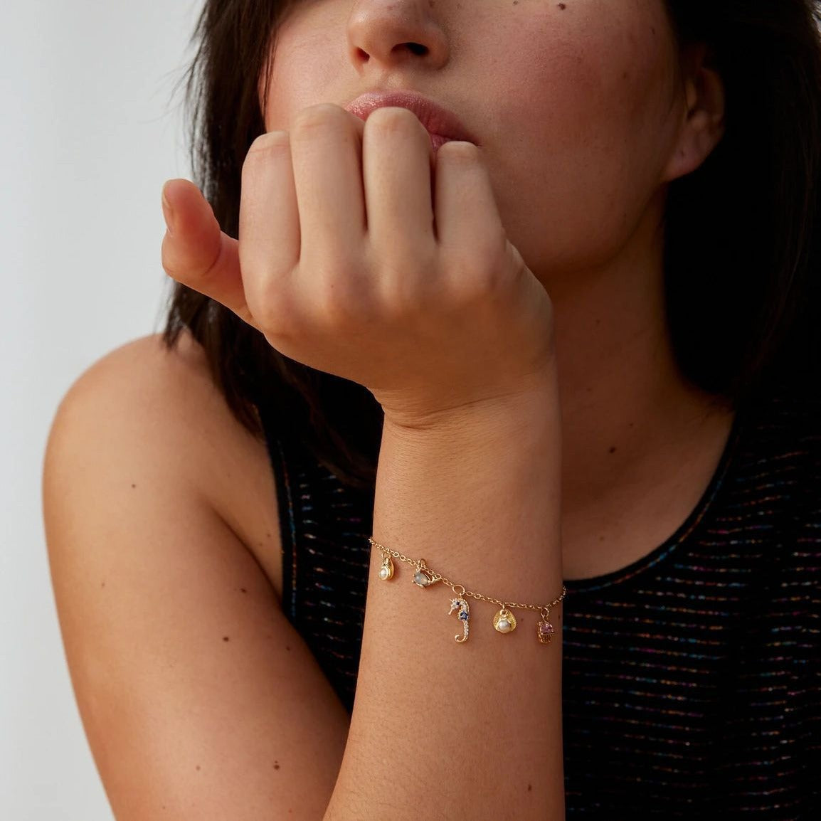 Wholesale Summer Beach Series Sea Blue Pendant Necklace ACC-NE-JiP018