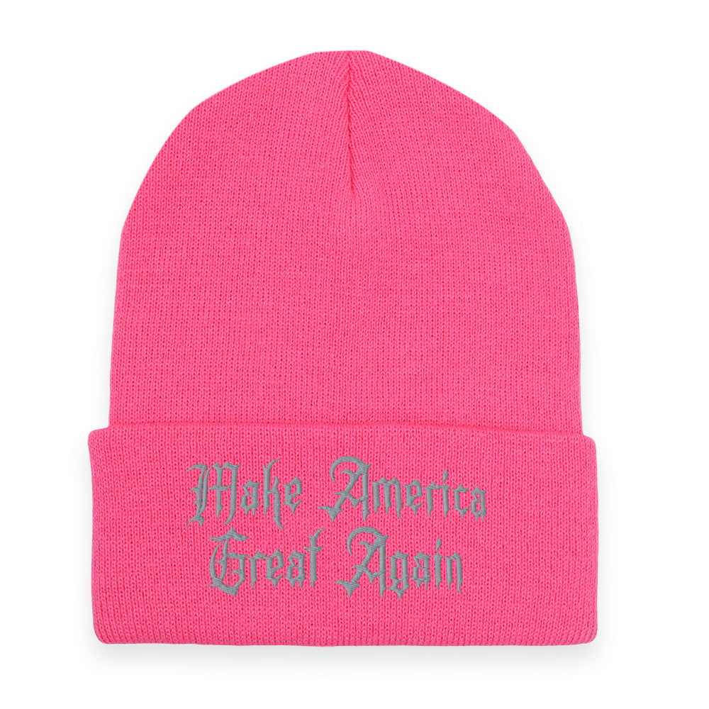 Wholesale Embroidered Gothic Dark Knitted Beanie