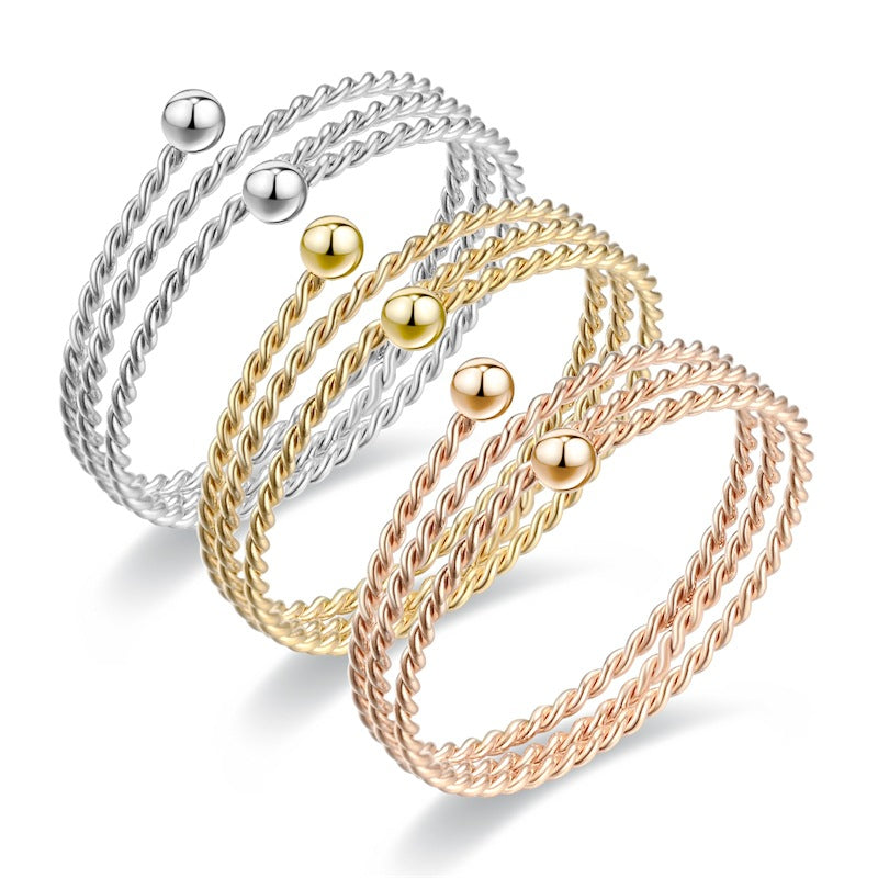 Wholesale Titanium Steel Ring Adjustable Coil Rings ACC-RS-DingChao008