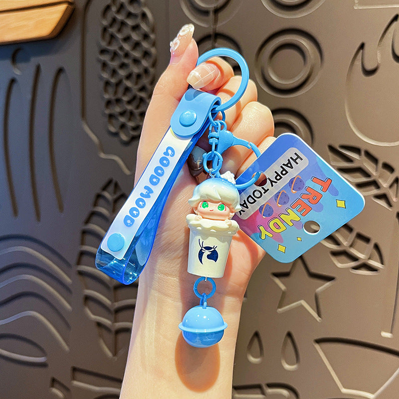 Wholesale Cartoon Cute Milk Tea Cup PVC Keychains ACC-KC-HangLi019
