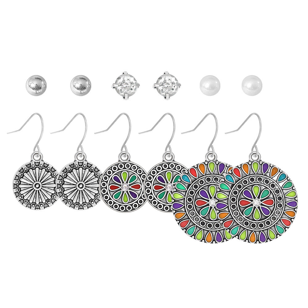Wholesale Zinc Alloy Bohemian Ethnic Earring Set - Trendy Fashion Accessory