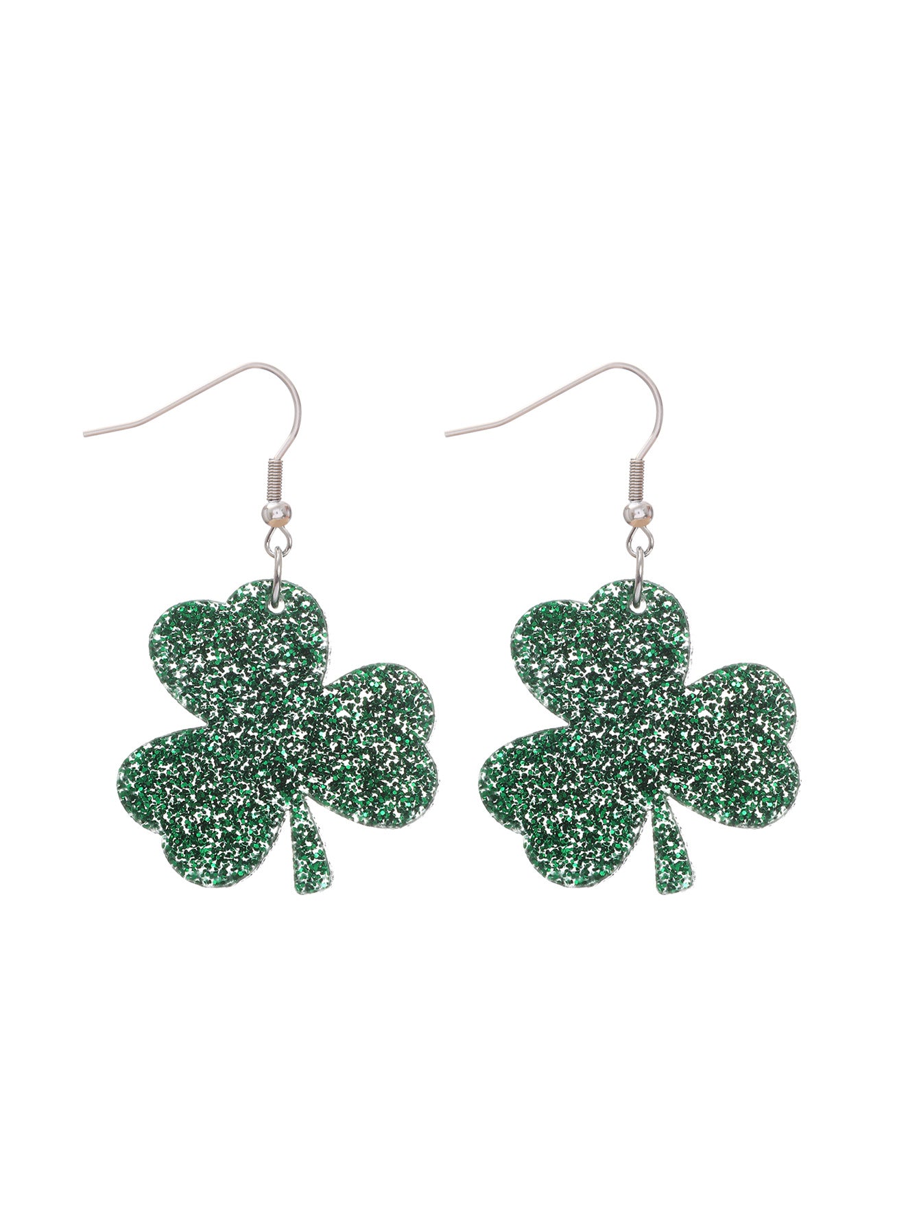 Wholesale St. Patrick's Day Clover Plant Acrylic Earrings