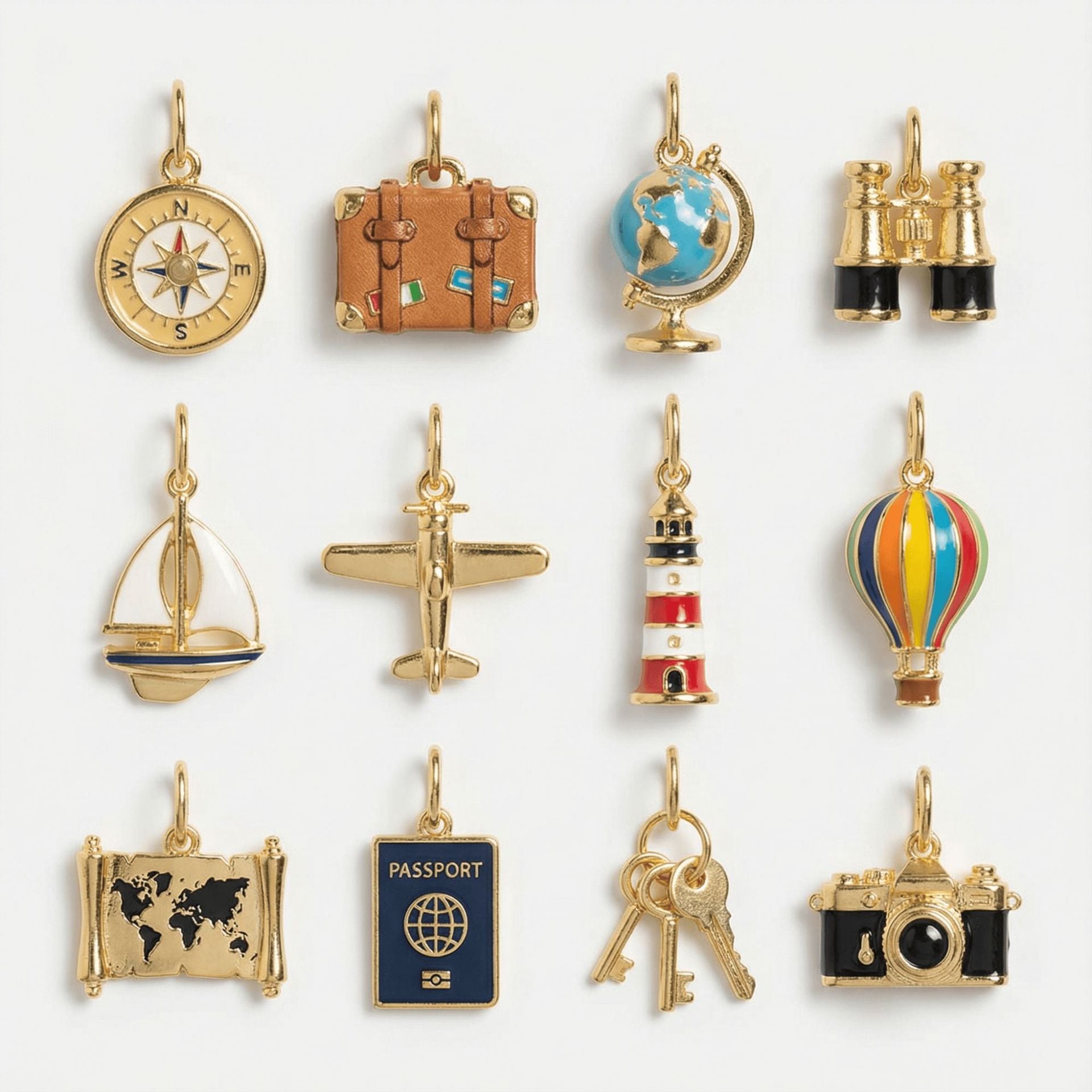 Wholesale Electroplated Copper Compass Pendant Travel Motif Fashion Accessory For Boutique Resale