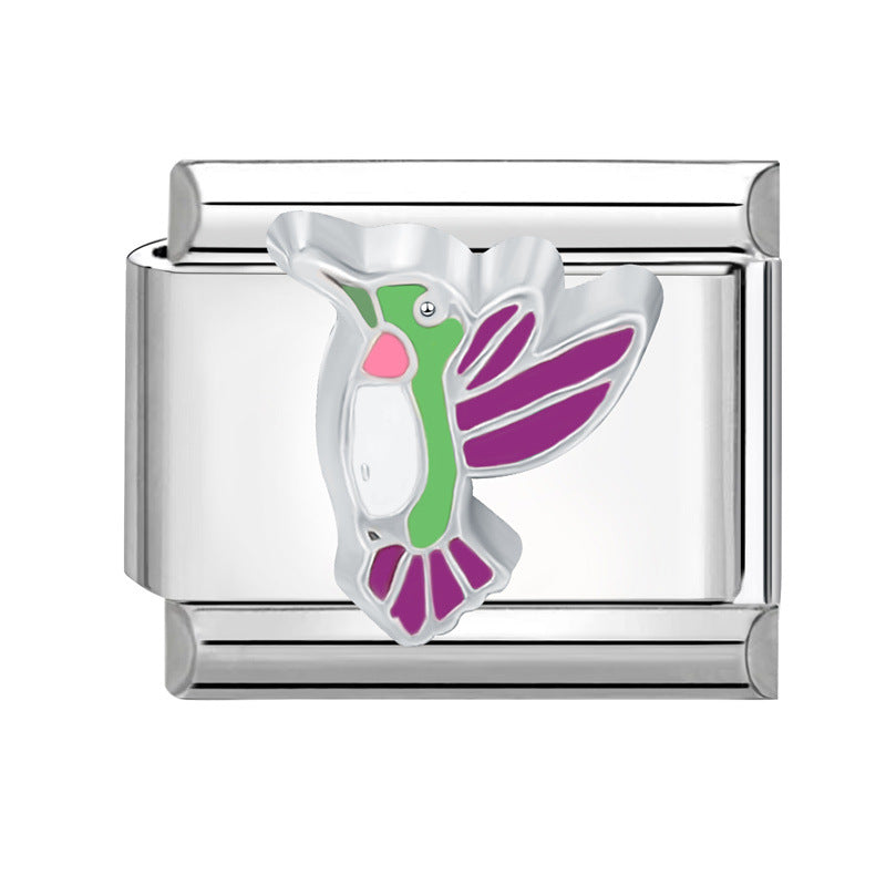 Wholesale Italian Charm Bracelet 9mm DIY Splicing Insect Series Stainless Steel Composable Bracelet