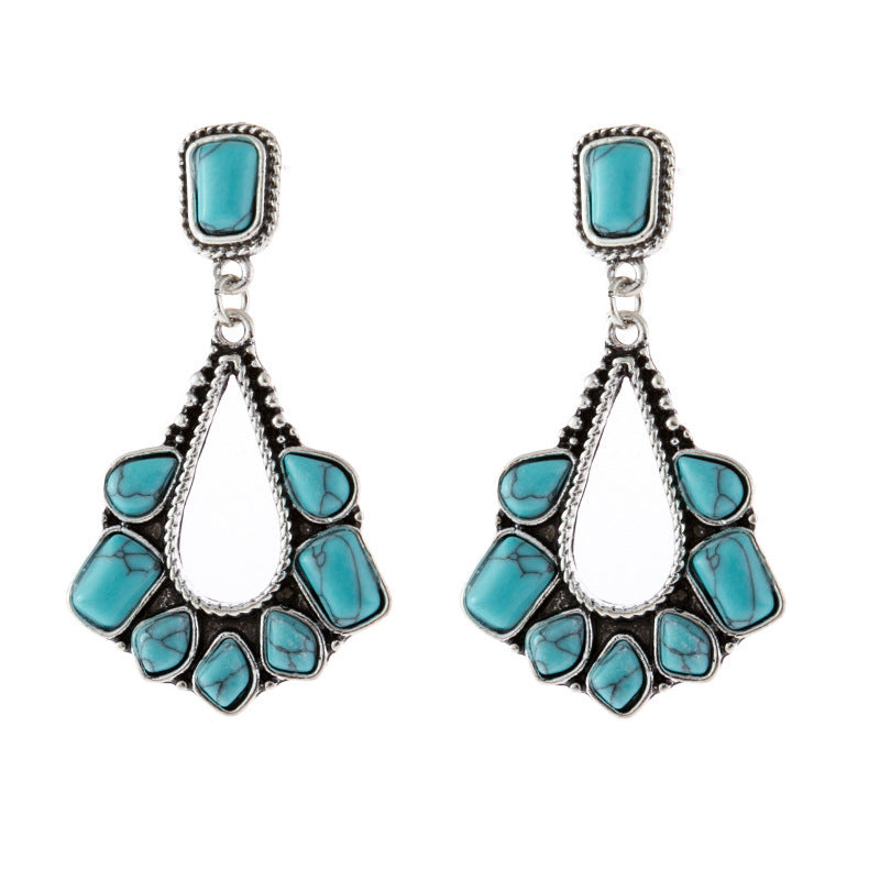 Wholesale  Turquoise Earrings Alloy Earrings Bohemian Earrings