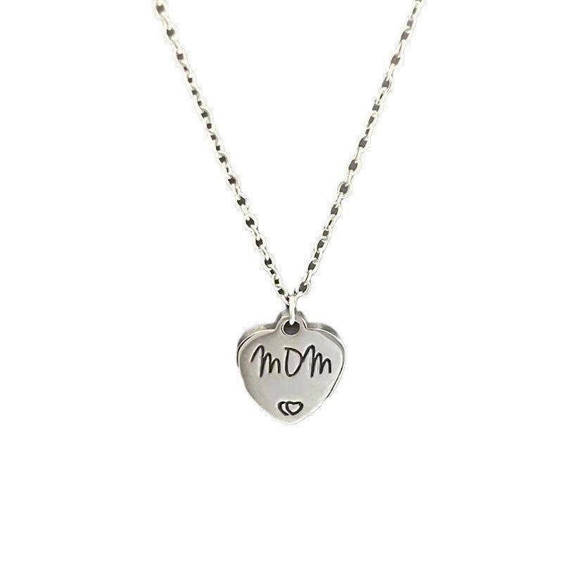 Wholesale Stainless Steel Heart MOM Necklace Love Necklace Heart Necklace ACC-NE-Yima006