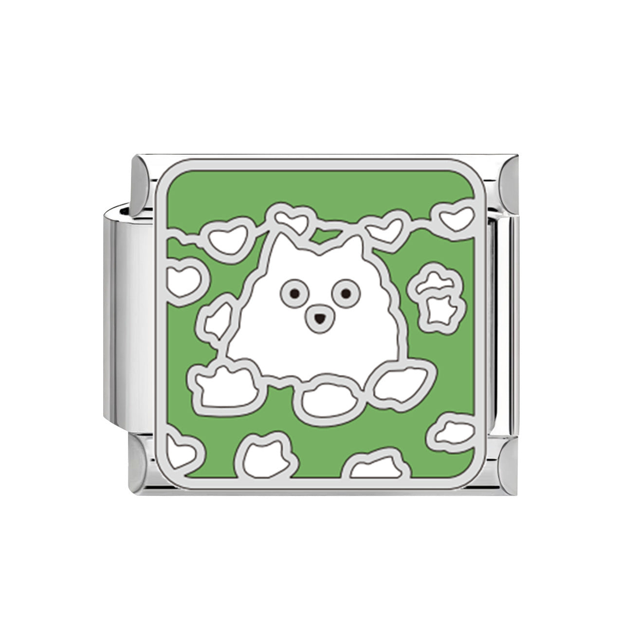 Wholesale 9mm Italian Charm Starter Bracelets DIY square Single Section Creative Stainless Steel Composable Bracelet