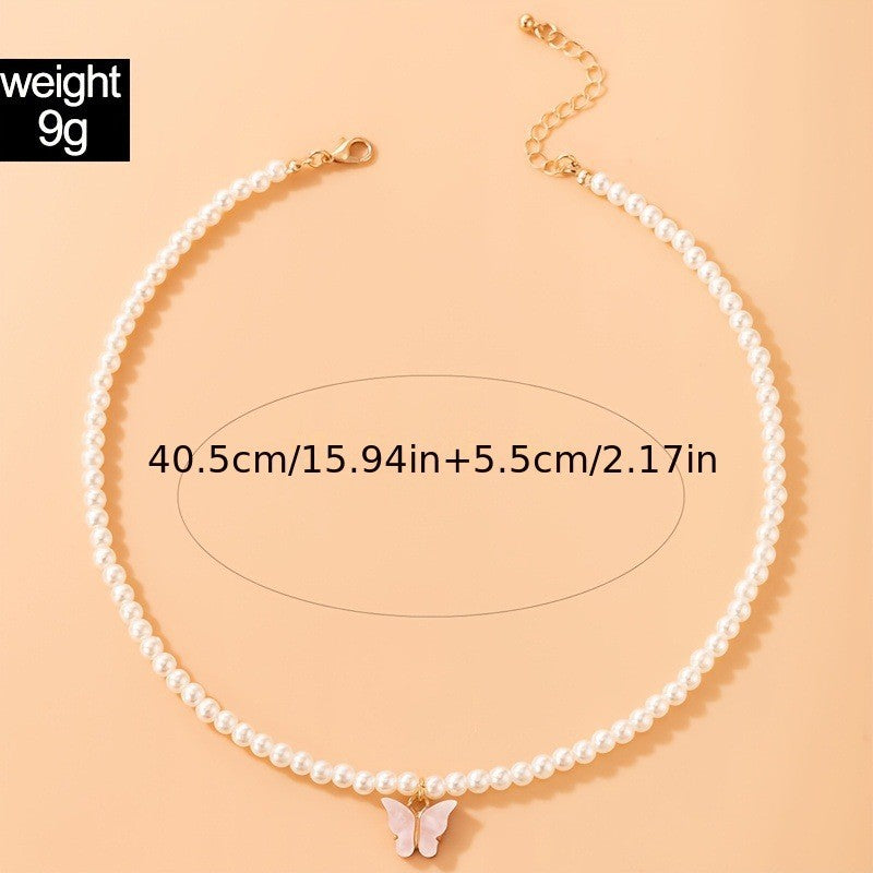 Wholesale Stylish Gold Heart Crystal Beaded Necklace Bohemian Women Fashion Jewelry