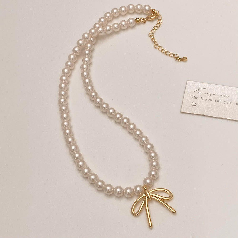 Wholesale  pearl necklace jewelry  light luxury light luxury niche design necklace