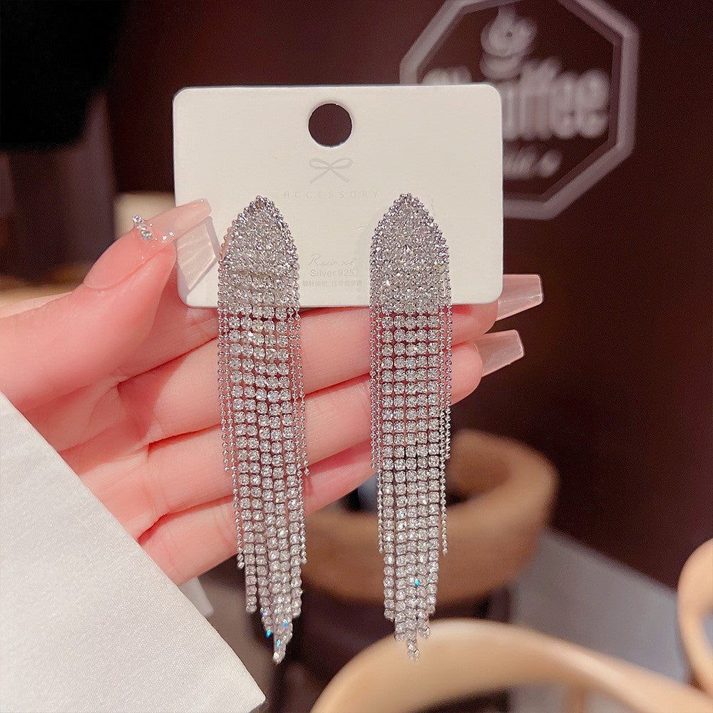 Wholesale S925 Silver Needle Tassel Earrings ACC-ES-Xiyue001