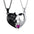 Wholesale Couple Splicing Love Black and White Cute Cat Necklace