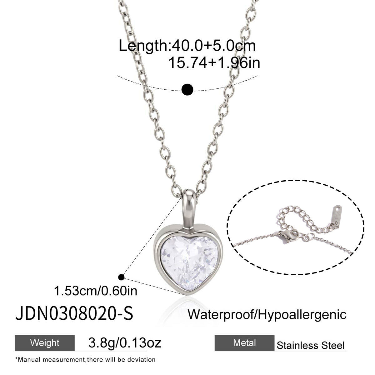 Wholesale Stainless Steel Zircon Necklace Fashion Jewelry Accessory Gift