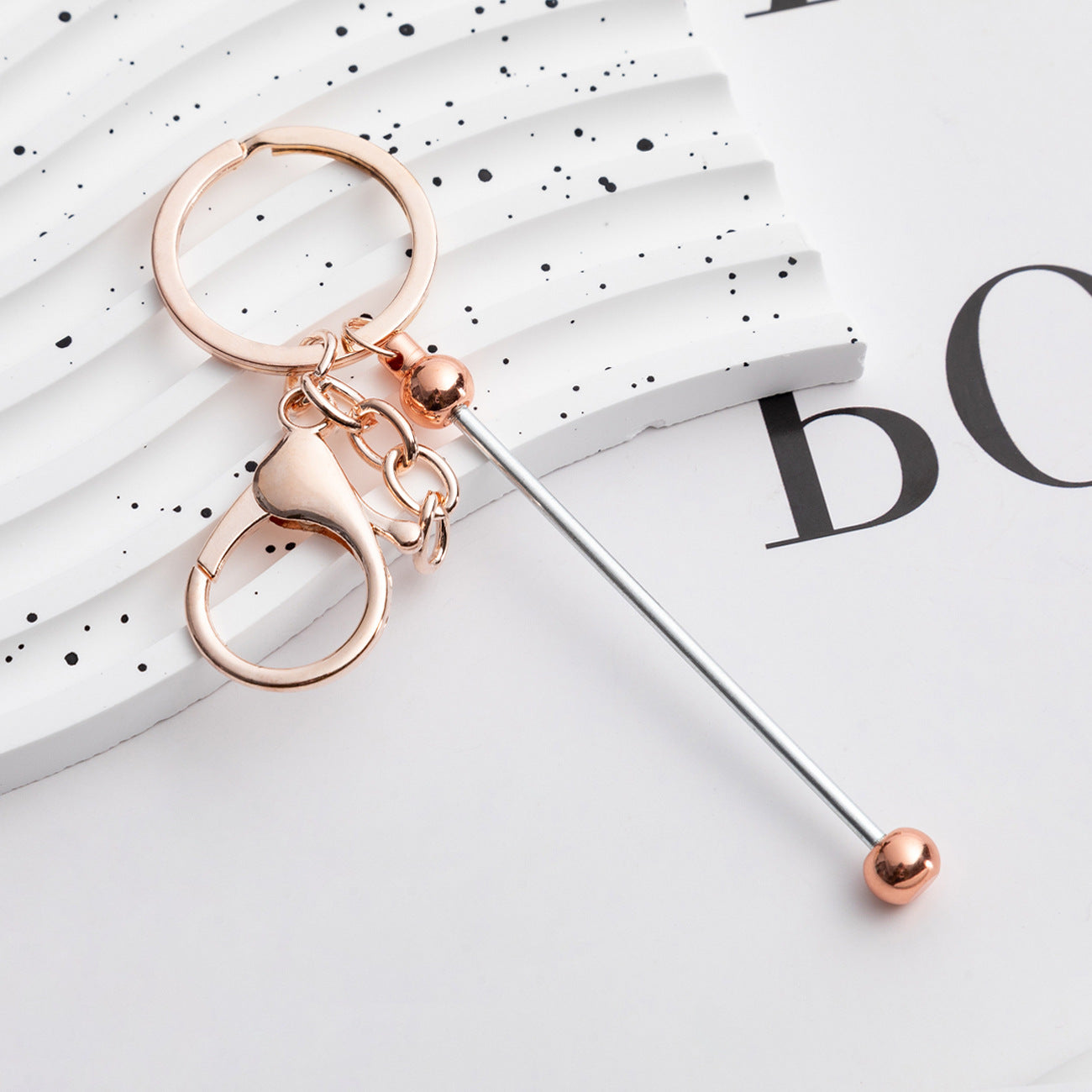 Wholesale Beadable Keychains Colorful DIY Beaded Keychains ACC-KC-HuaH008