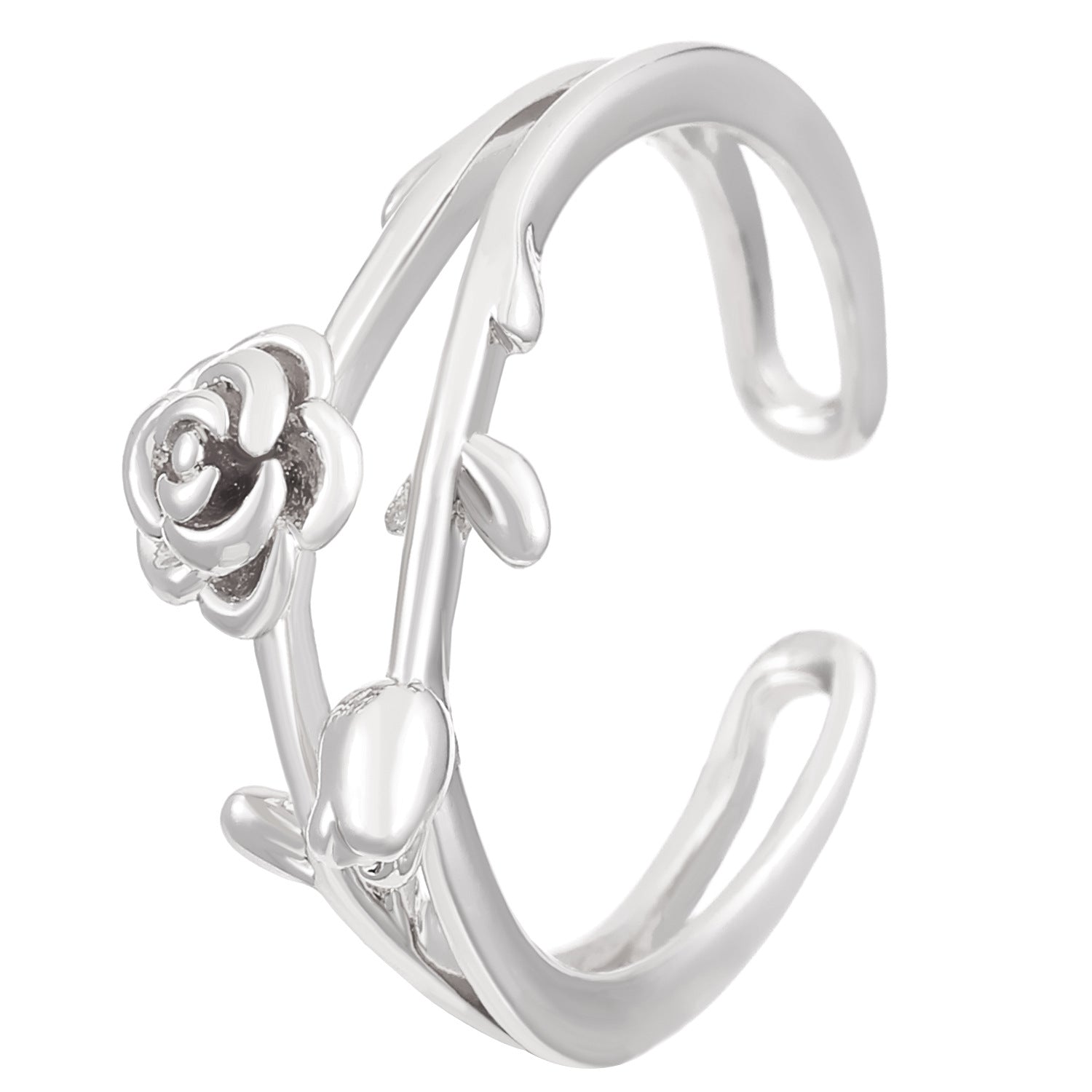 Wholesale Rose Flower Opening Ring