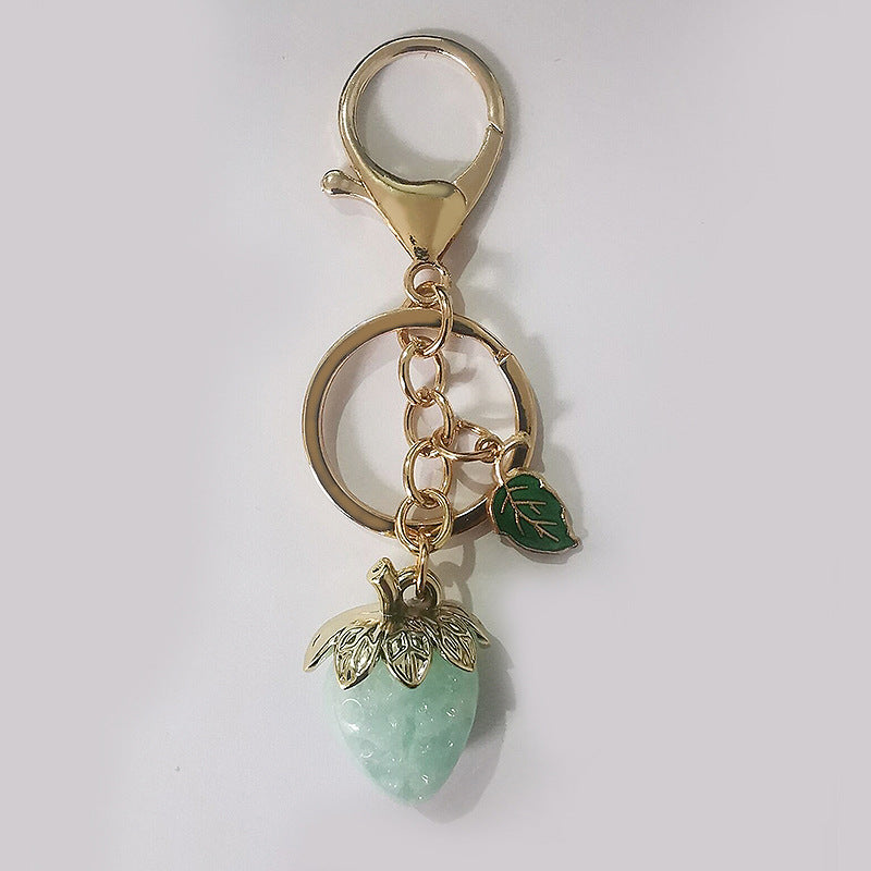 Wholesale Strawberry Alloy Leather Keychains ACC-KC-MeiXin018