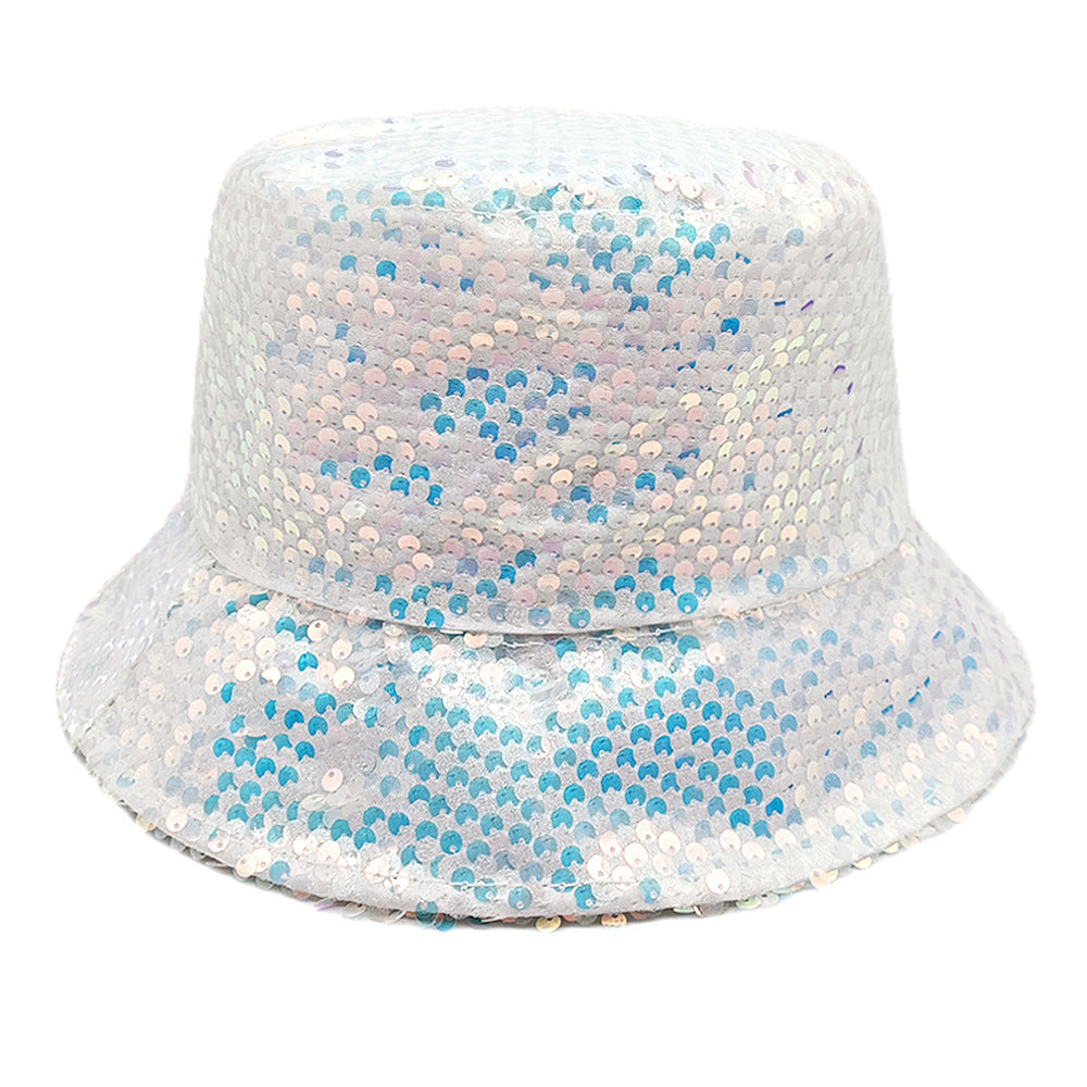 Wholesale  fashion color sequin cap l double-sided sun hat