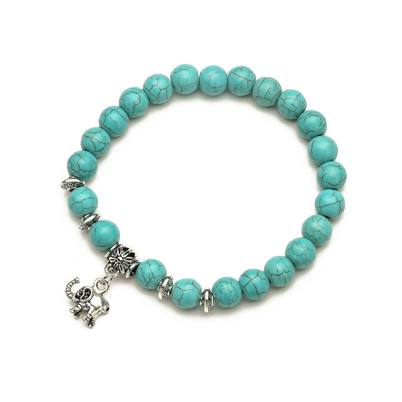 Wholesale Vintage Bracelet Set Turquoise Bracelet Cross Natural Stone Beads ACC-BT-Changx007