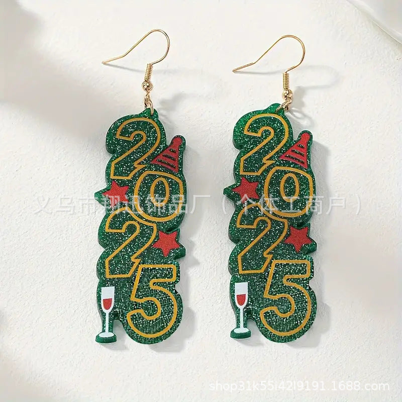 Wholesale Acrylic Christmas Sequin Earrings ACC-ES-XiangX006