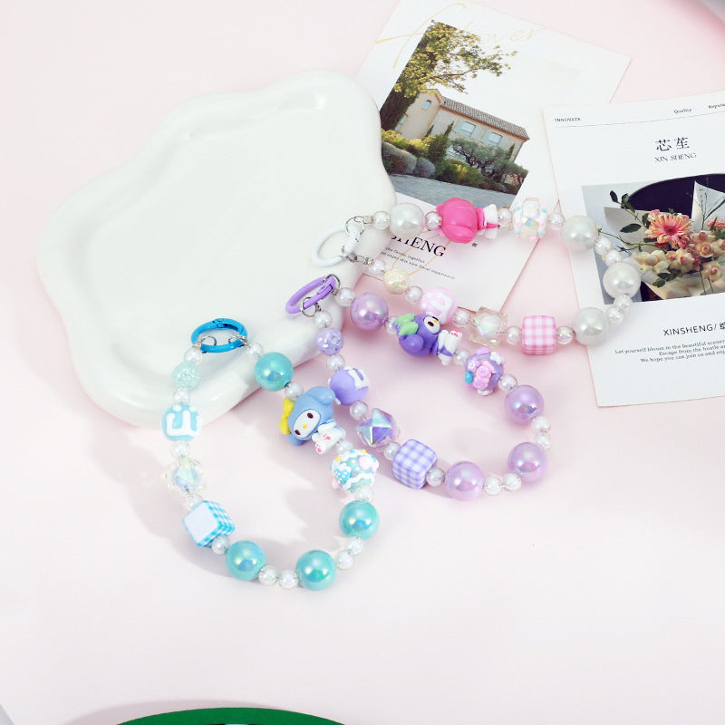 Wholesale cartoon hand-painted beaded Keychains  ACCVIP