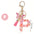 Wholesale Pink letter butterfly tassel keychain