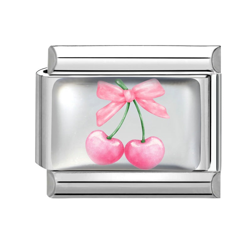 Wholesale 9mm Italian Charm Starter Bracelets DIY square Single Section Creative Stainless Steel Composable Bracelet