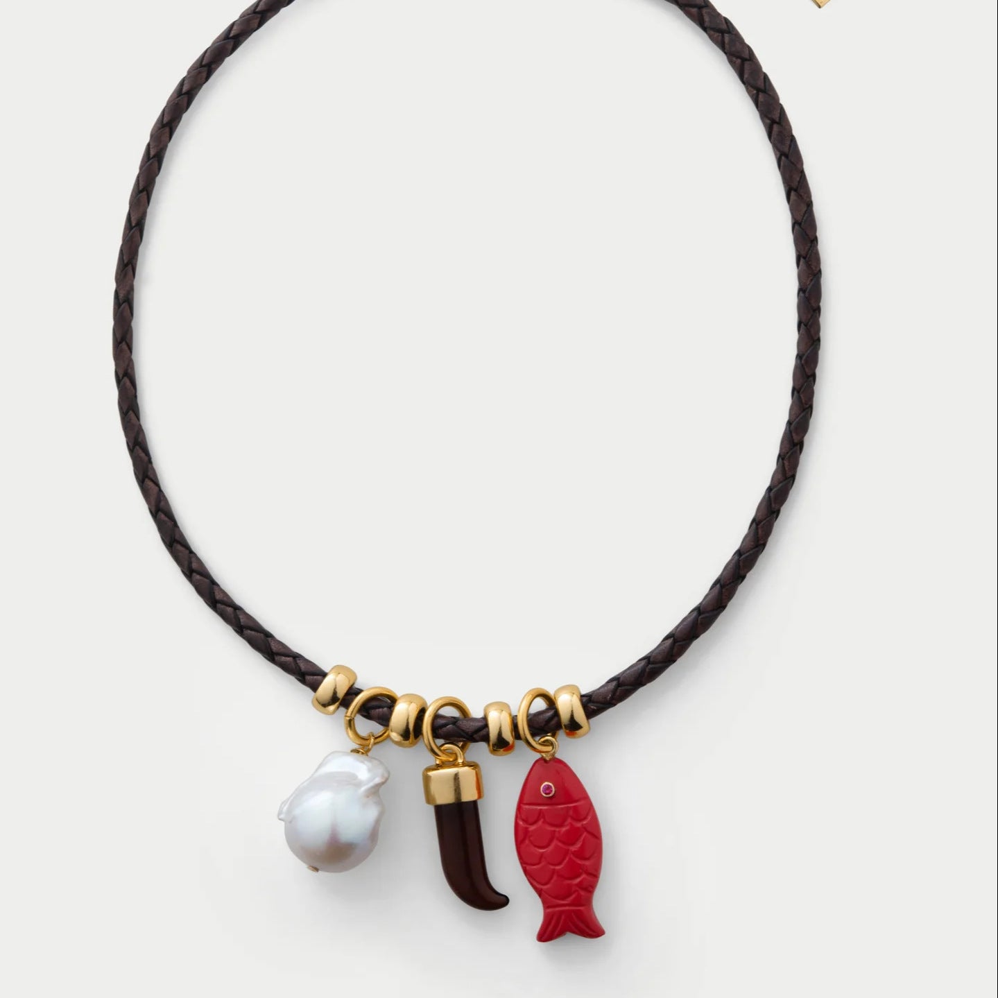 Wholesale Summer Ocean Fish Starfish Fishbone Rope Necklace