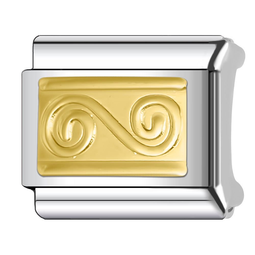 Wholesale 5pcs Italian Charm Bracelet 9mm DIY Splicing Cute Creative Stainless Steel Composable Bracelet