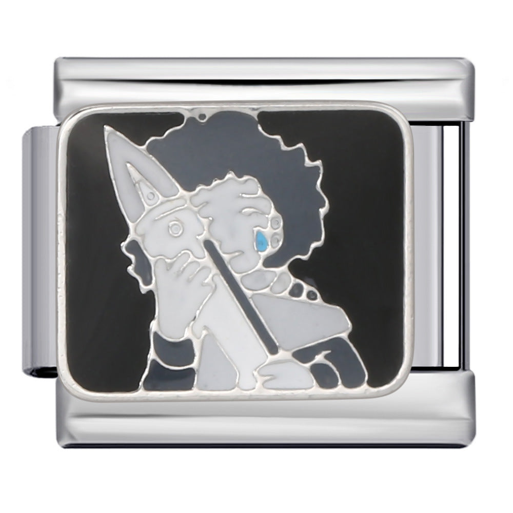 Wholesale Italian Charm Bracelet 9mm DIY Splicing Removable Peace Series Stainless Steel Composable Bracelet