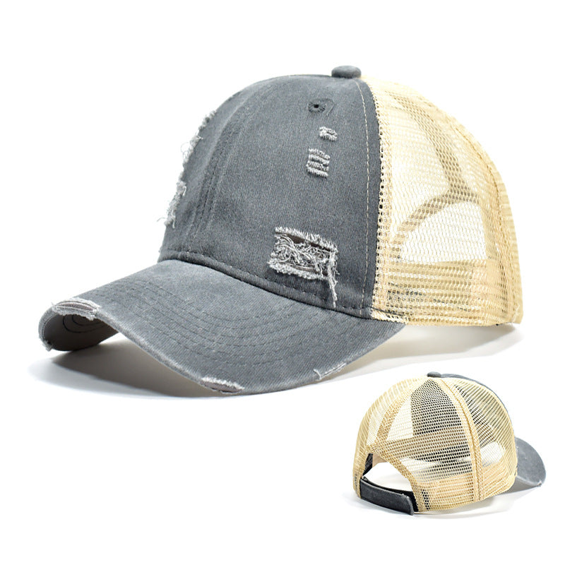 Wholesale Mesh Hat Cotton Hole Plain Baseball Cap ACC-HT-XinMao002