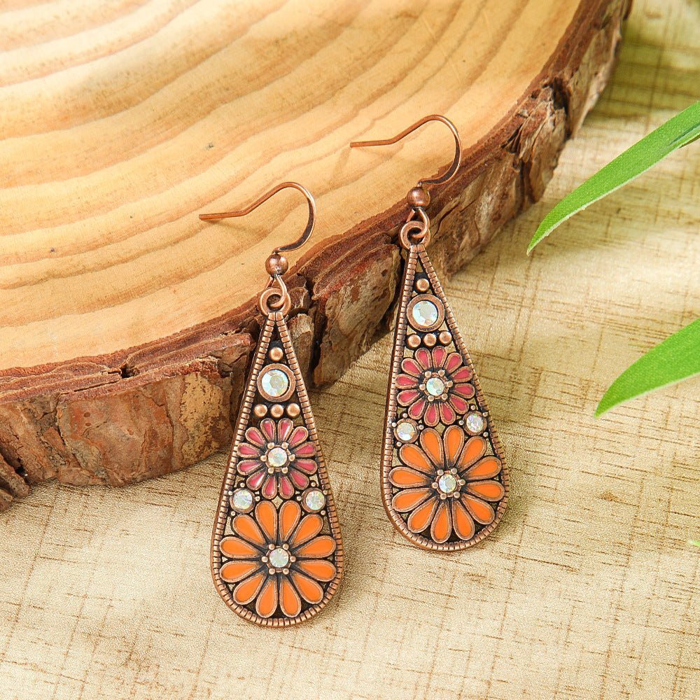 Wholesale  Bohemian Drop Earrings Earrings with Diamond Vintage