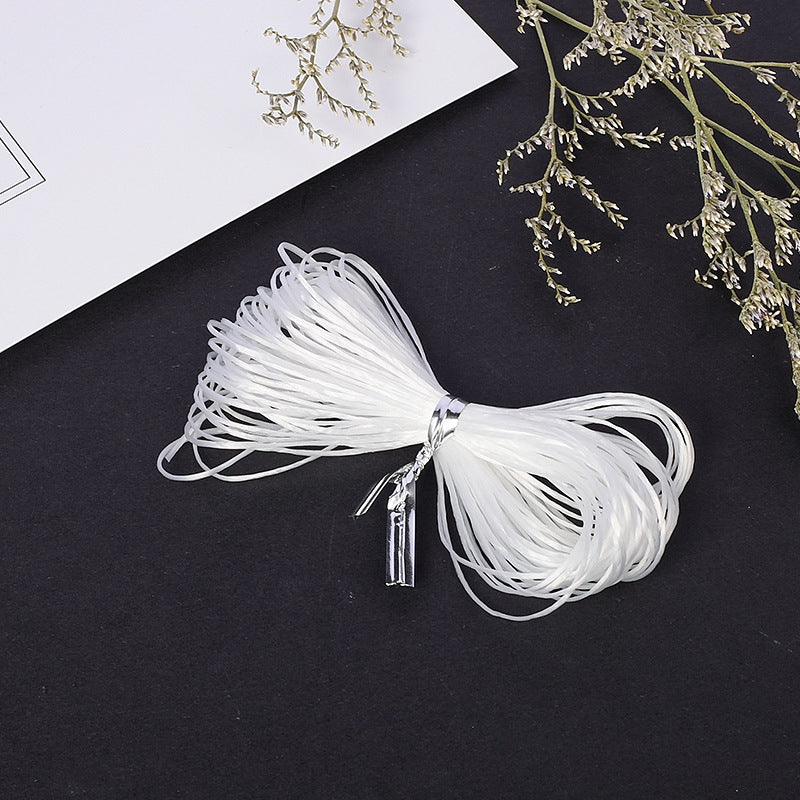 Wholesale 100pcs White Elastic Beaded Rope Handmade Beaded Elastic Jewelry Line Diy Accessories ACC-KC-NanT001