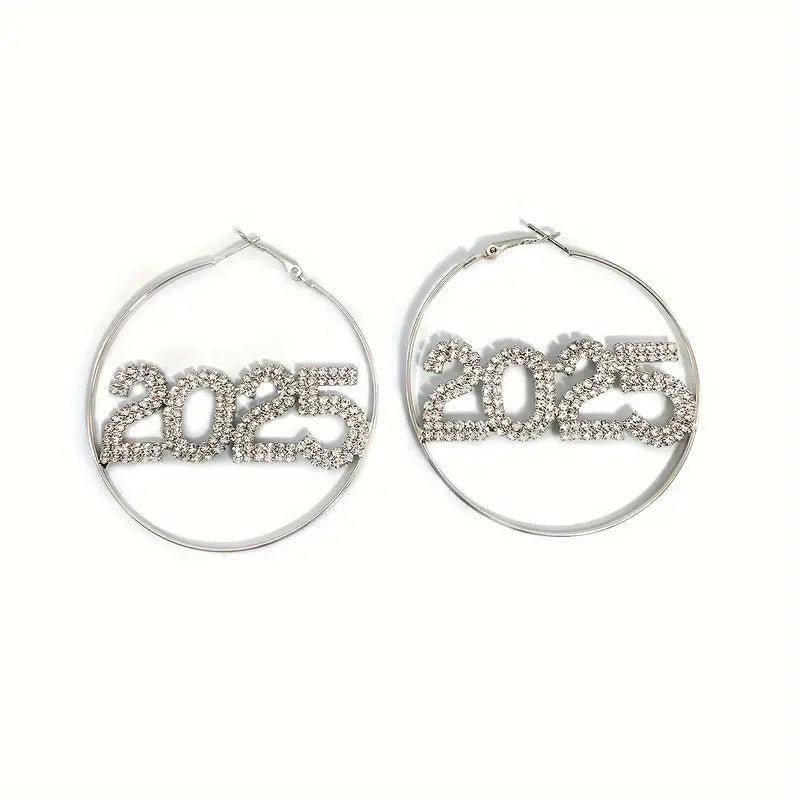Wholesale Digital Sparkle Rhinestone Hoop Earrings ACC-ES-XiangX002