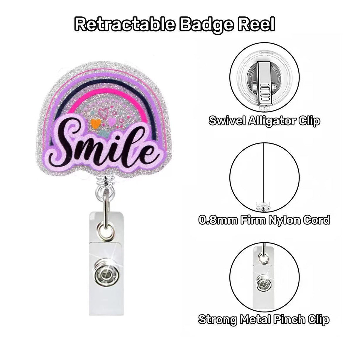 Wholesale  hospital nurse DIY jewelry acrylic Badge Reels