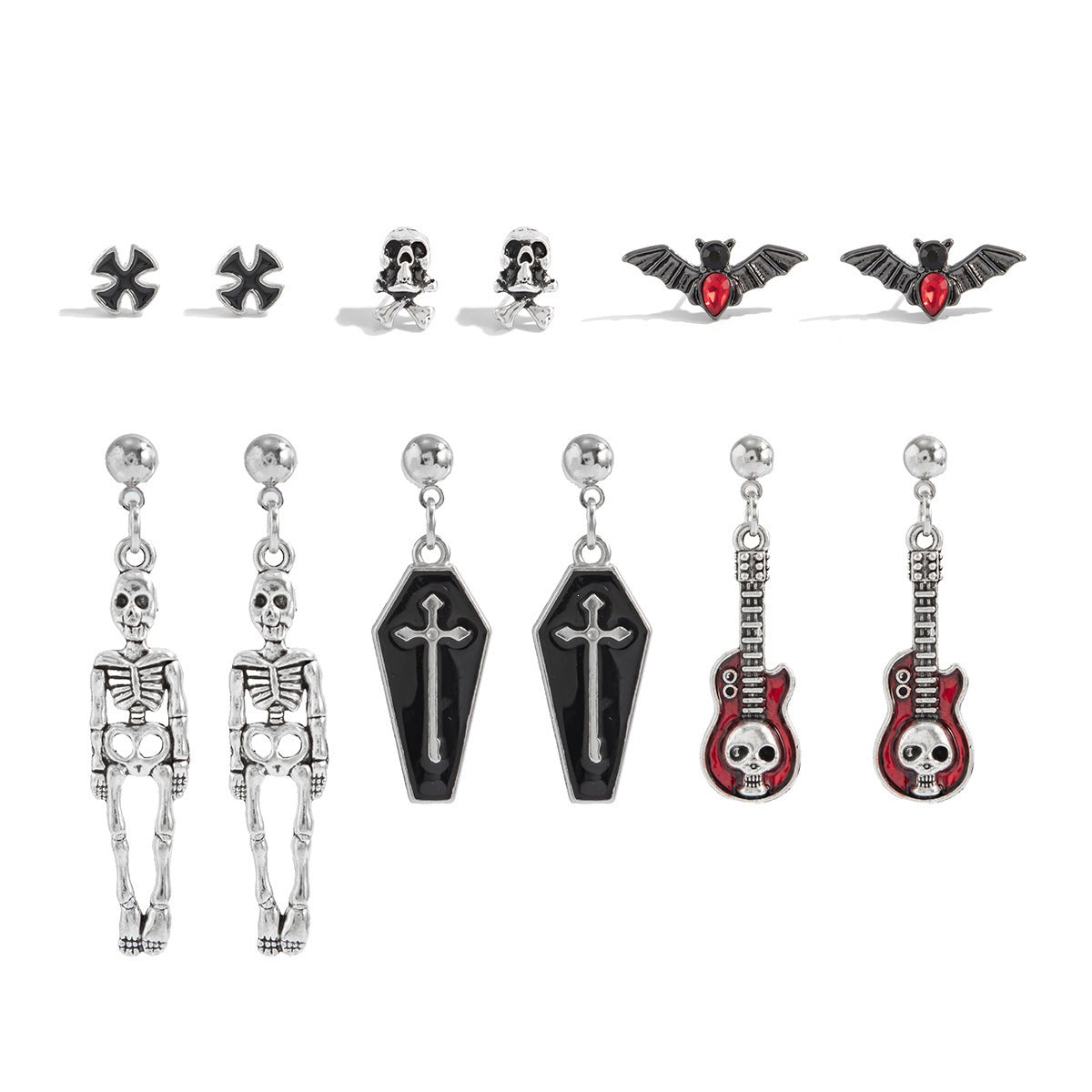 Wholesale Zinc Alloy Gothic Cross Ear Studs Dark Design  Fashion Accessory