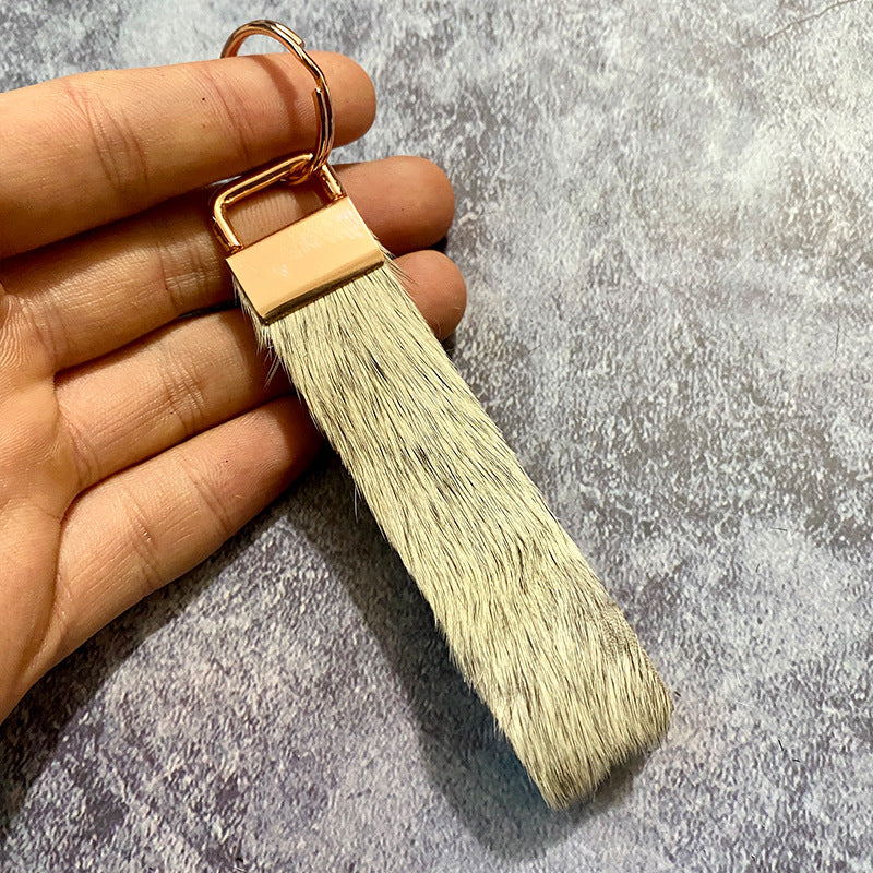 Wholesale Western Retro Leather Bohemian Horsehair Keychains Vintage Western Style ACC-KC-XinChuan001