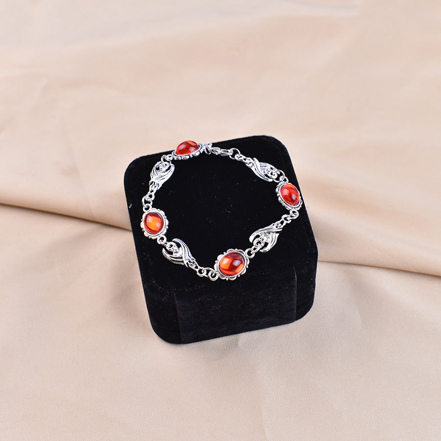 Wholesale Zinc Alloy Electroplated Retro Gothic Spliced Gemstone Bracelet Jewelry Accessory for Everyday Wear
