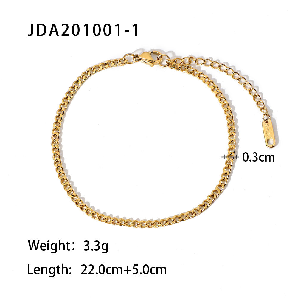 Wholesale Vintage Cross Anklet Titanium Steel Anklets ACC-AS-JD001