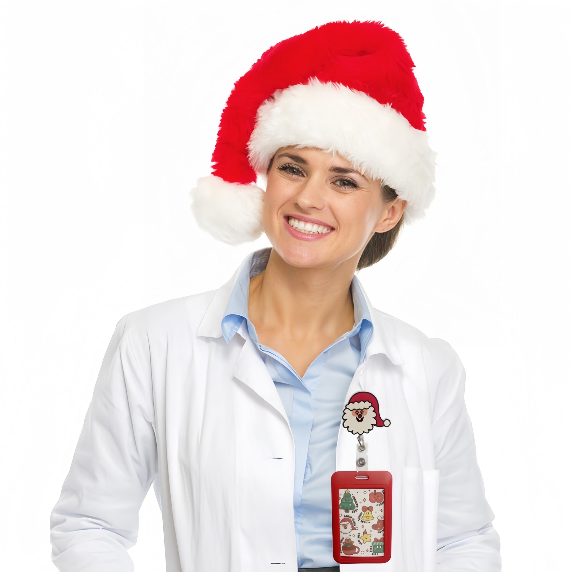 Wholesale Christmas Fun Acrylic Retractable Keychain Badge Reels