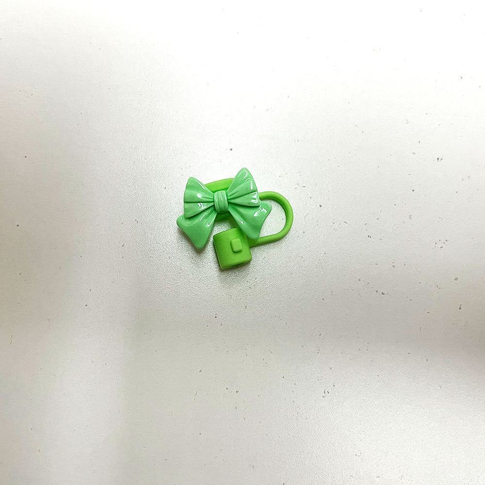 Wholesale  Cute Bow 10mm PVC Soft Straw Tube Cap