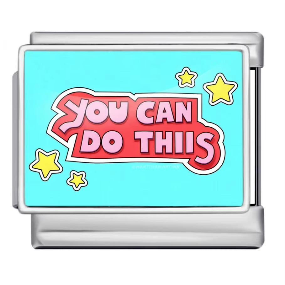 Wholesale italian Charm Bracelet 9mm DIY Colorful English Series Creative Stainless Steel Composable Bracelet