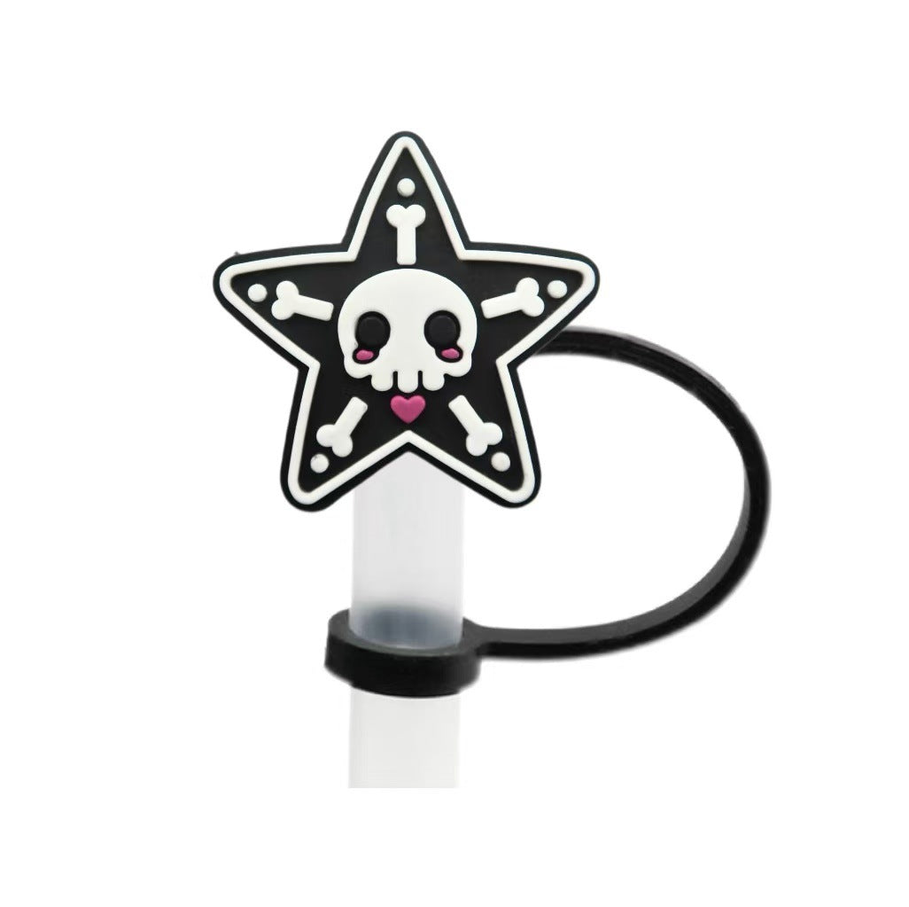 Wholesale 10pcs  themed animal skull shapes Straw Cover Straw Tube Cap