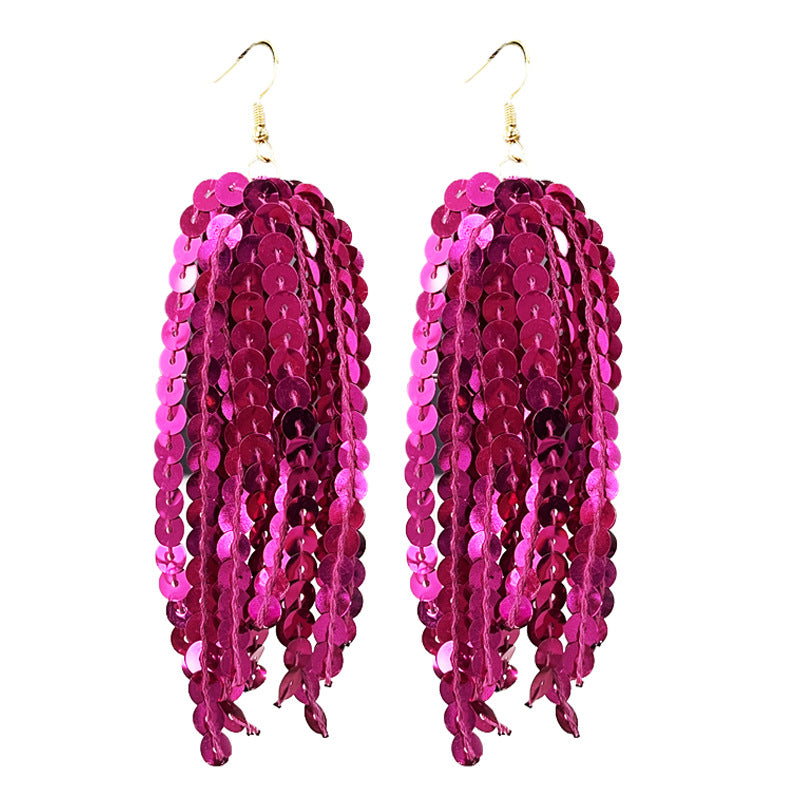 Wholesale 2 Pairs/pack Valentine's Day Glitter Pink Atmosphere Earrings ACC-ES-HY223