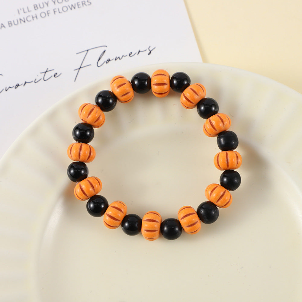 Wholesale  Beaded Bracelet Set Pumpkin Skull Retro Bracelet